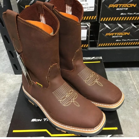 PATRON Shoes 303 Mens Square Steel Toe Work Boots Genuine Poshmark